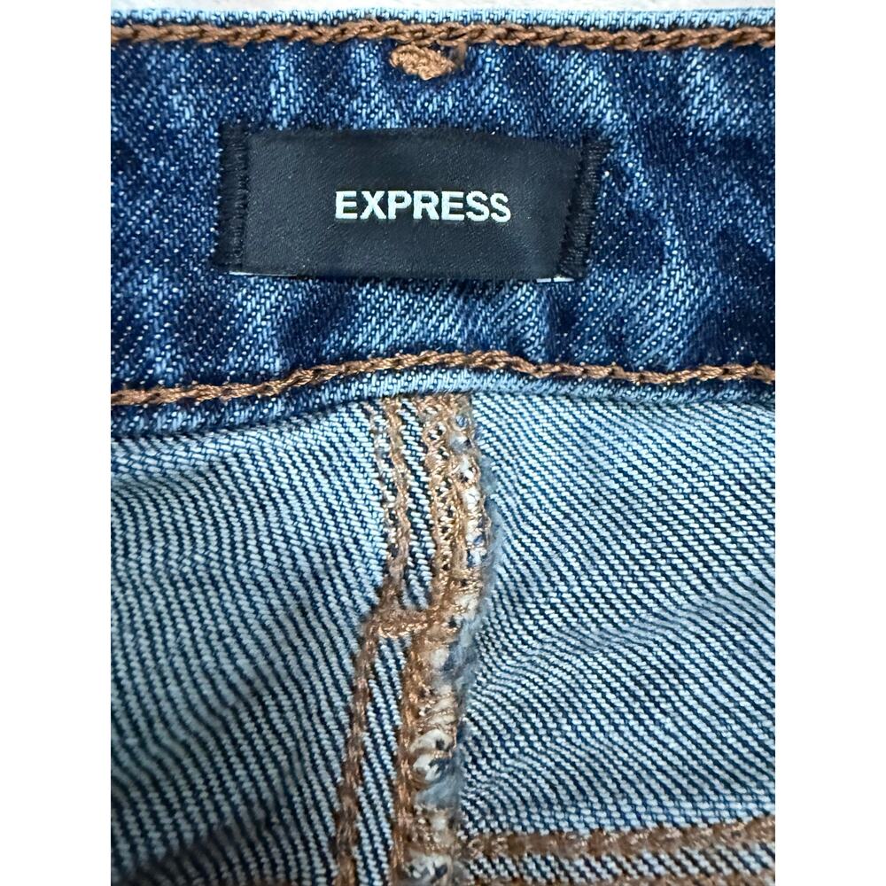 Express Relaxed Straight Ankle High Rise Womens Jeans Size 12 Regular - Picture 6 of 9